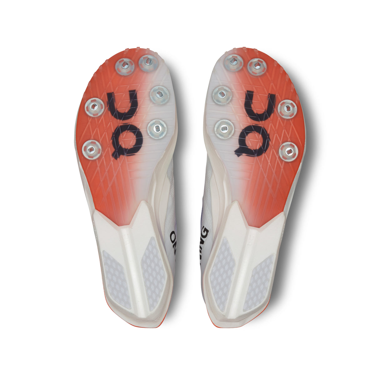On Cloudspike Citius - Women's in White / Flame - view 3