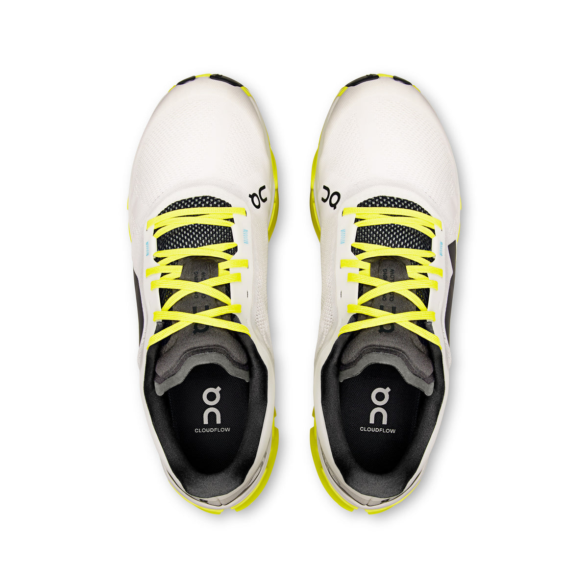 On Cloudflow 5 - Men's in White / Lime - view 2