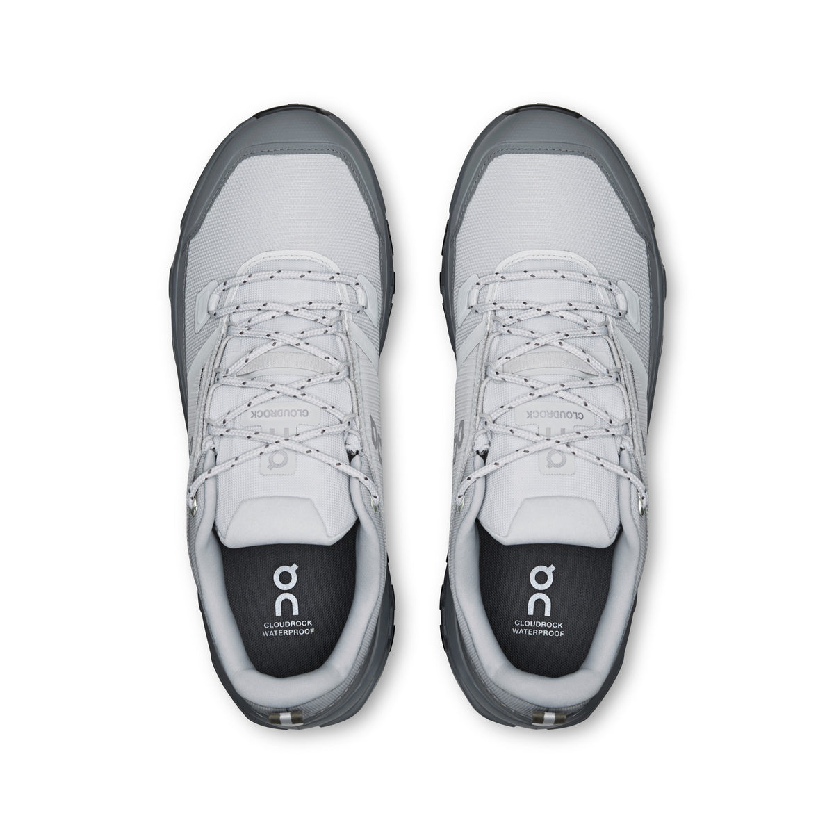 On Cloudrock Low Waterproof - Men's in Glacier / Rock - view 2
