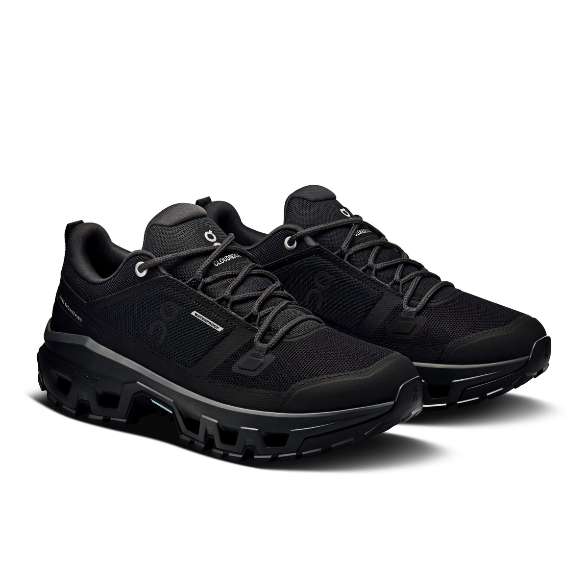 On Cloudrock Low Waterproof - Women's in Black / Black - view 6