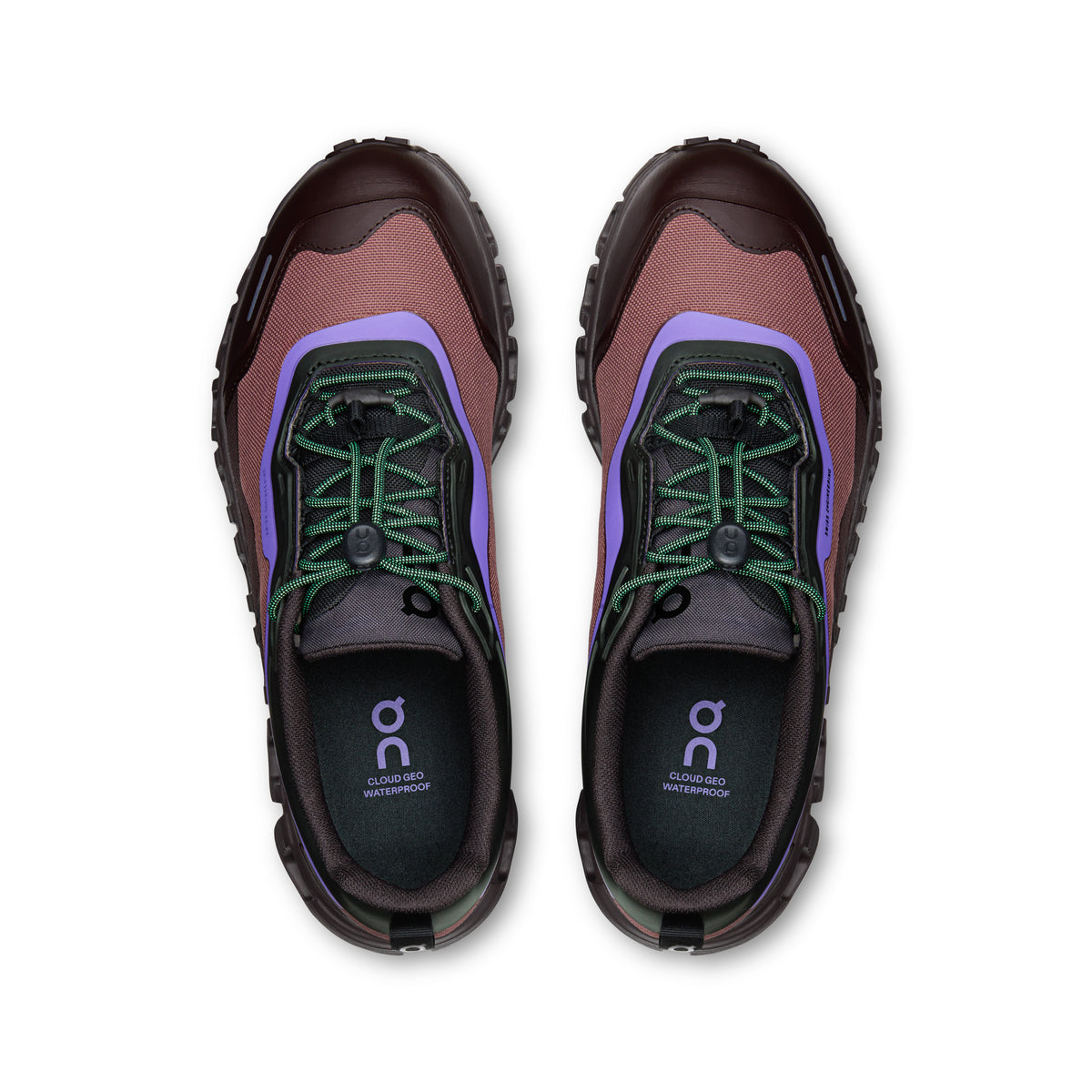 On Cloud 6 Geo Waterproof - Women's in Black / Tyrian - view 2