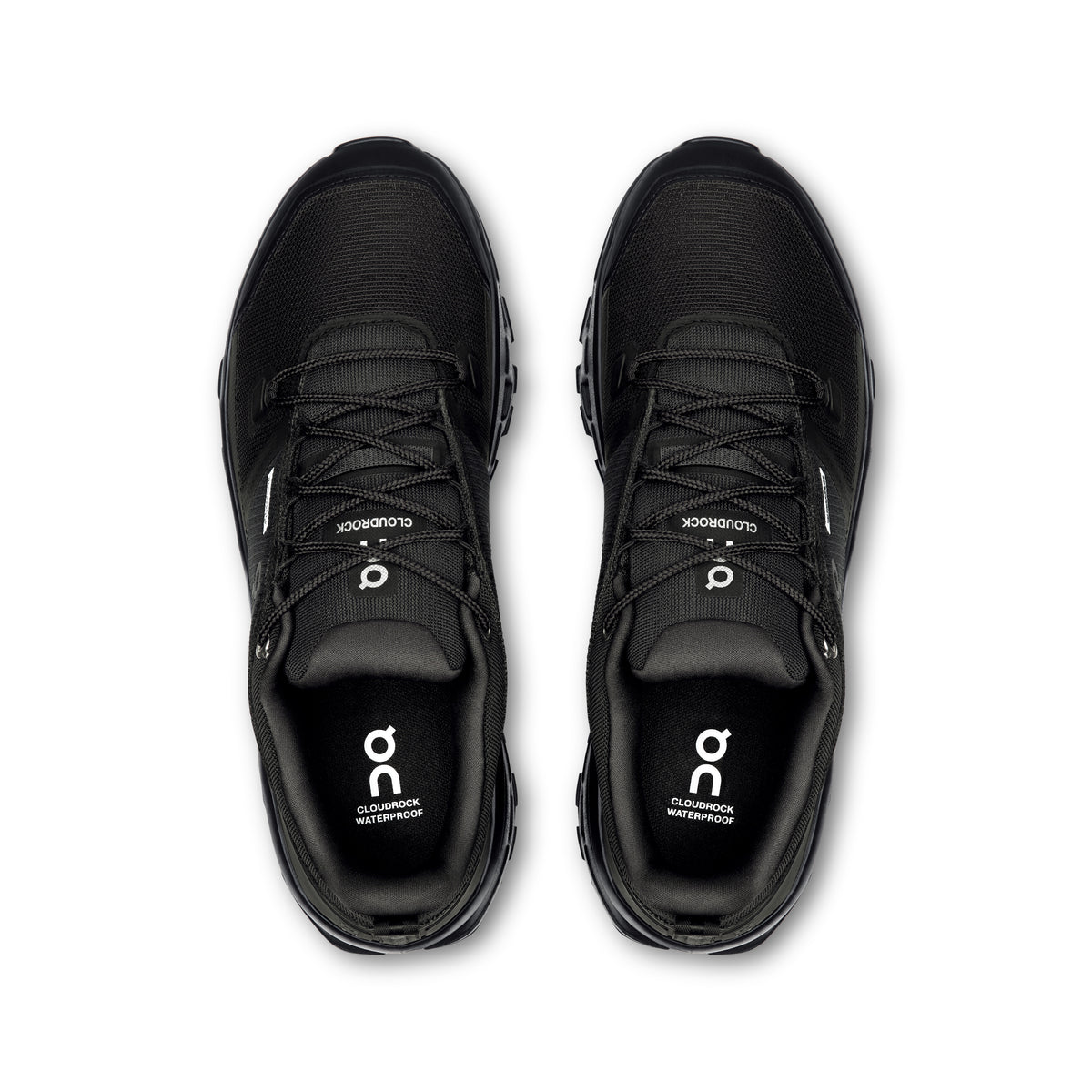 On Cloudrock Low Waterproof - Men's in Black / Black - view 2