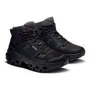 On Cloudrock Mid Waterproof - Women's in Black / Black - view 6