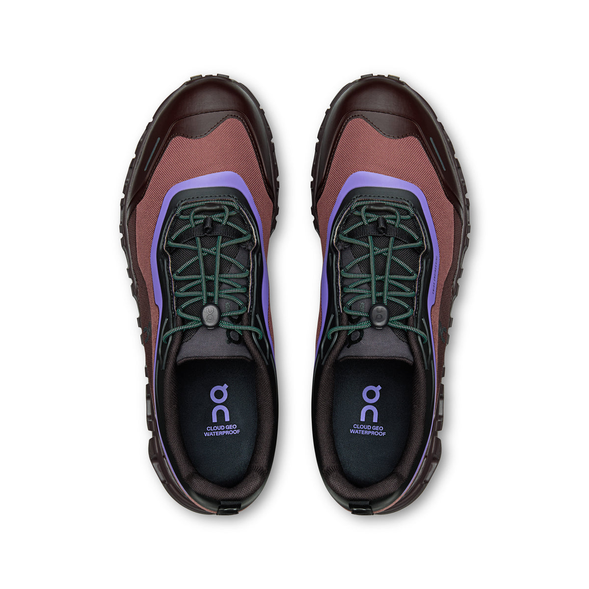 On Cloud 6 Geo Waterproof - Men's in Black / Tyrian - view 2