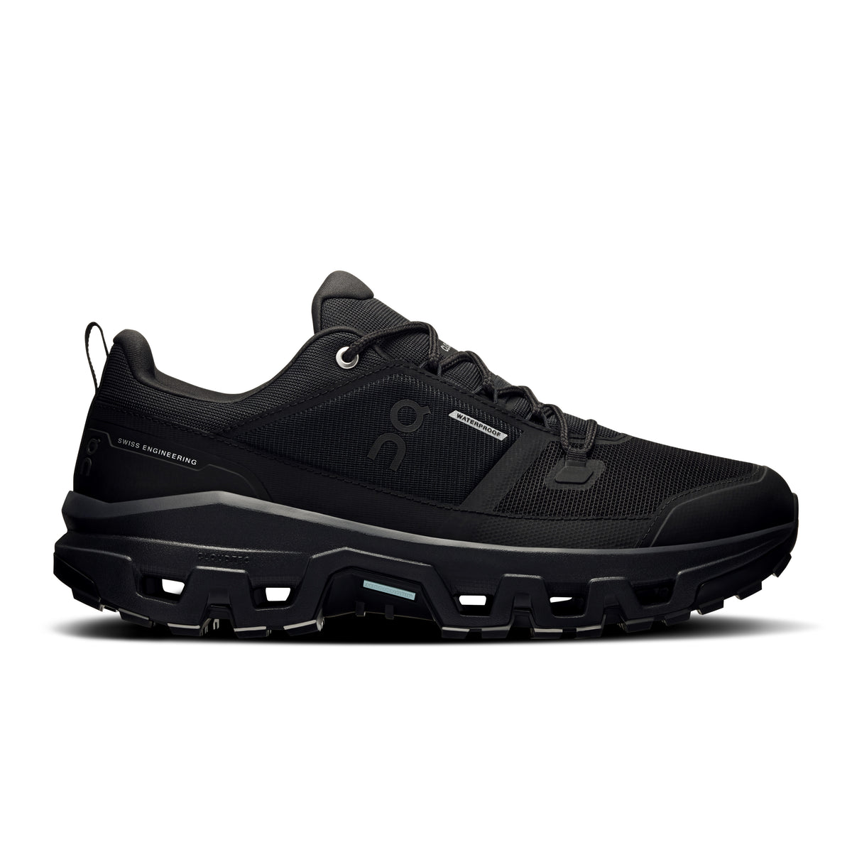 On Cloudrock Low Waterproof - Men's in Black / Black - primary view