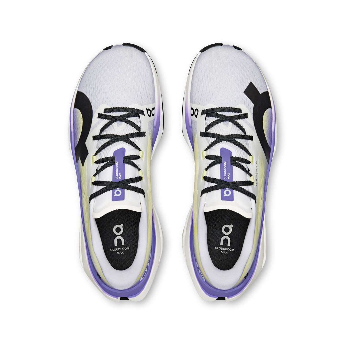 On Cloudboom Max - Men's in White / Juniper - view 2