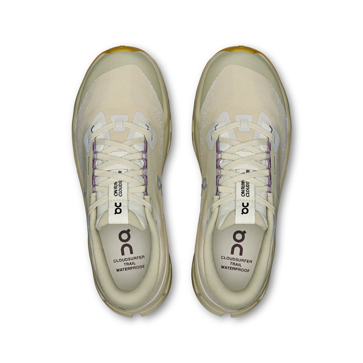 On Cloudsurfer Trail 2 Waterproof - Women's in Ghost / Chalk - view 2