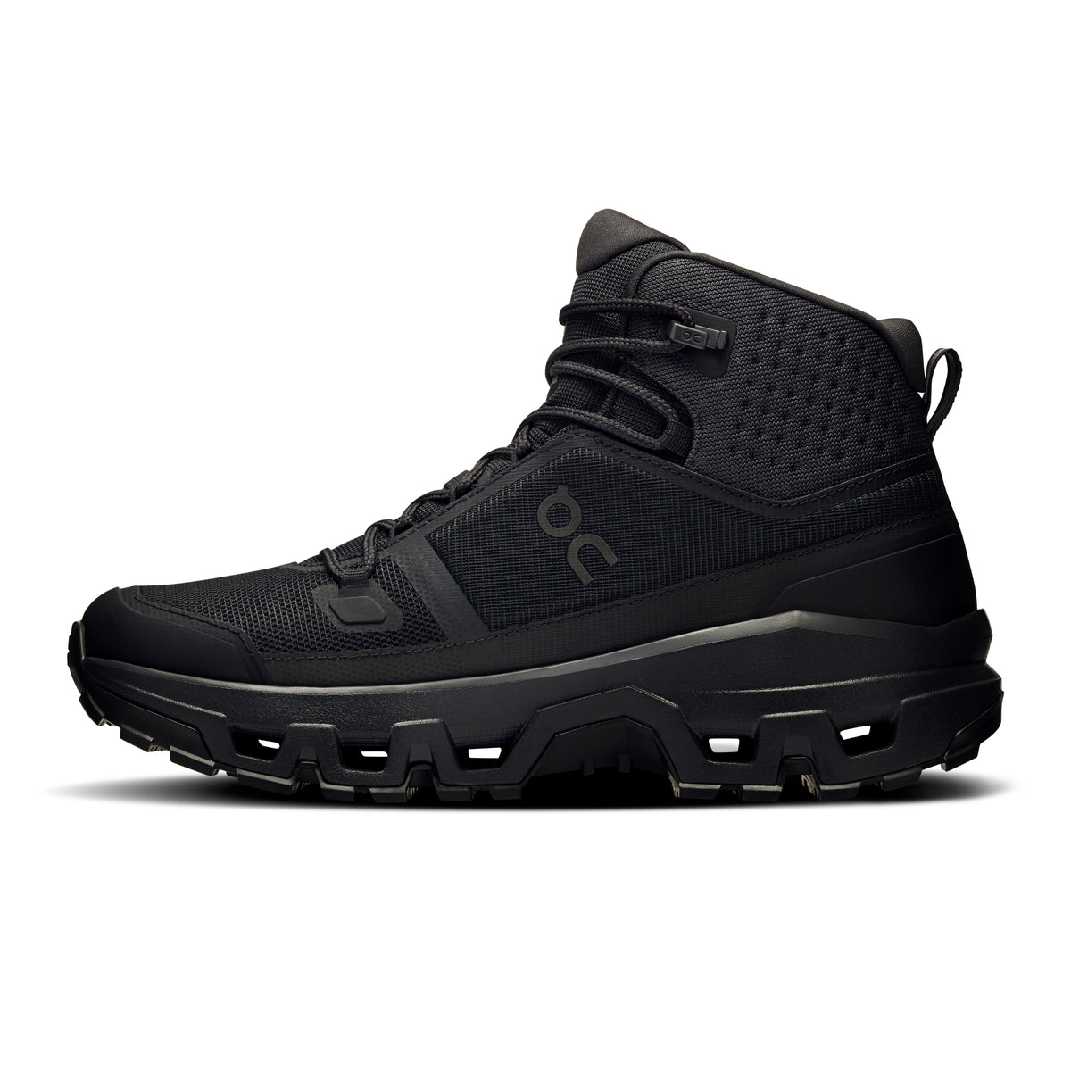 On Cloudrock Mid Waterproof - Women's in Black / Black - view 4